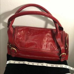 Cole Haan Satchel Patent Leather Red
